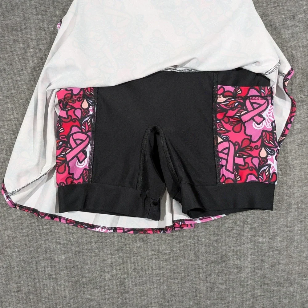 Bolder Athletic Wear Breast Cancer Awareness Pink Ribbon Skort Pockets Small